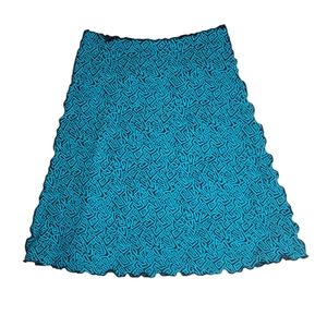 HAYSTACKS Lettuce Seam and hem Blue Skirt size Small